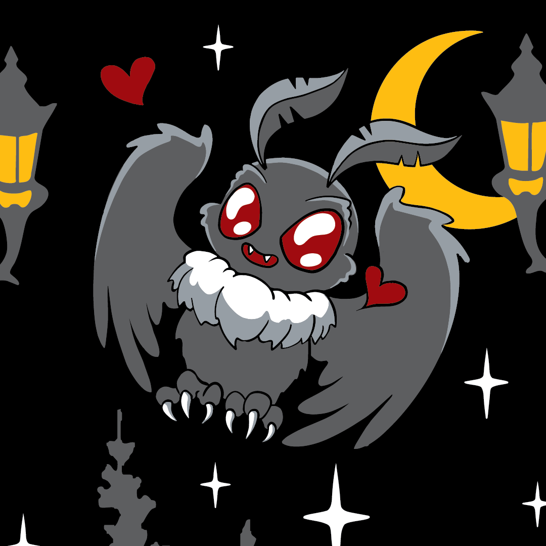 Cute Mothman Crew Socks Kawaii Goth