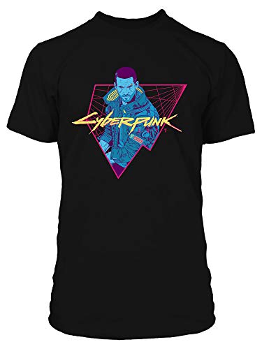 JINX Cyberpunk 2077 Cyber Enhanced Men's Gamer Graphic T-Shirt