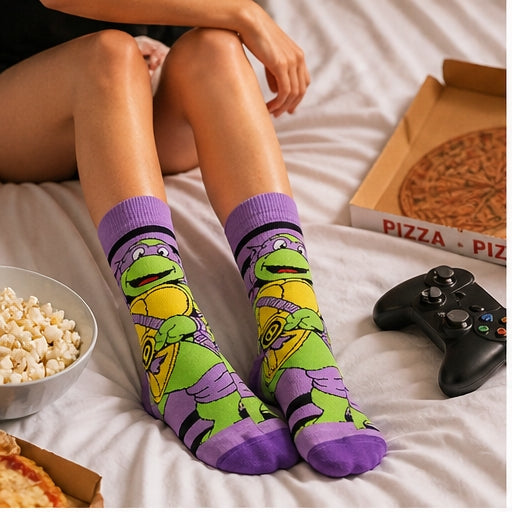 Teenage Mutant Ninja Turtles Men's 6 Pair Pack Crew Socks, Shoe Size 6-12