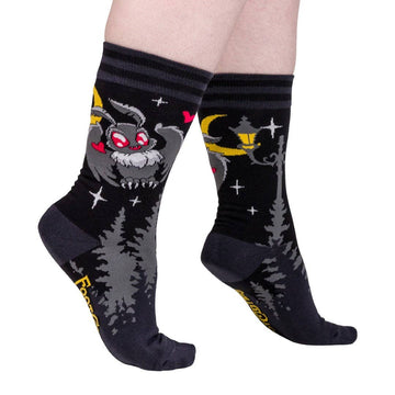 Cute Mothman Crew Socks Kawaii Goth