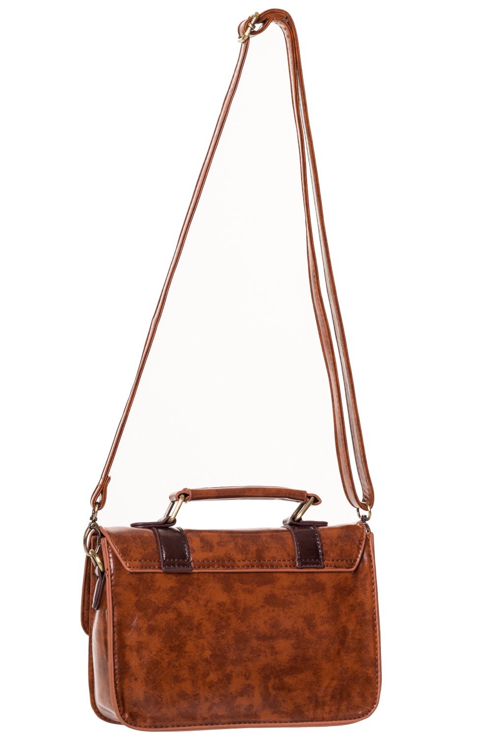 rough style bag／dark brown Leila Dark Academia Handbag - Dark Brown and Tan Steampunk