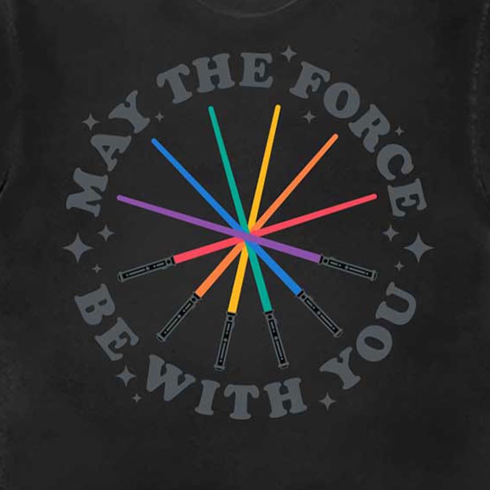 Star Wars Lightsaber Rainbow Men's  T-Shirt Black Tee Pride