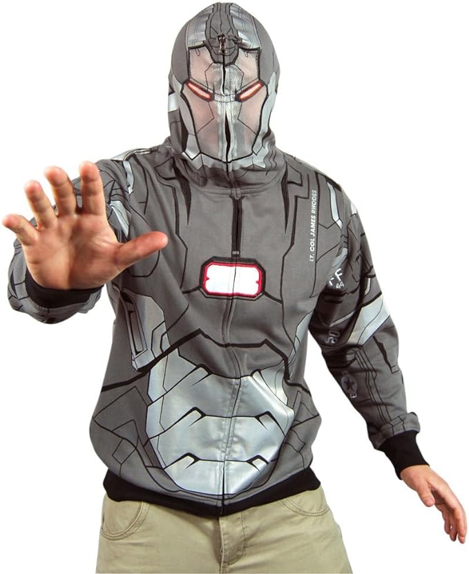 Iron Man Men's Adult Small War Machine Hooded Sweatshirt Jacket