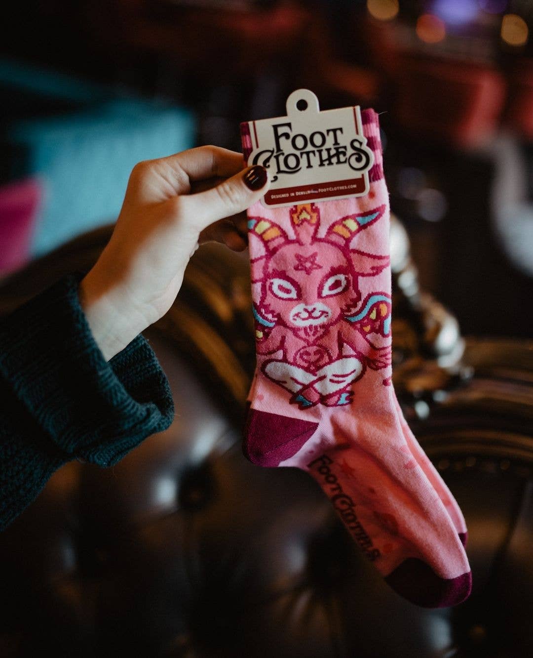 Cute Baphomet Socks Pastel Goth Kawaii