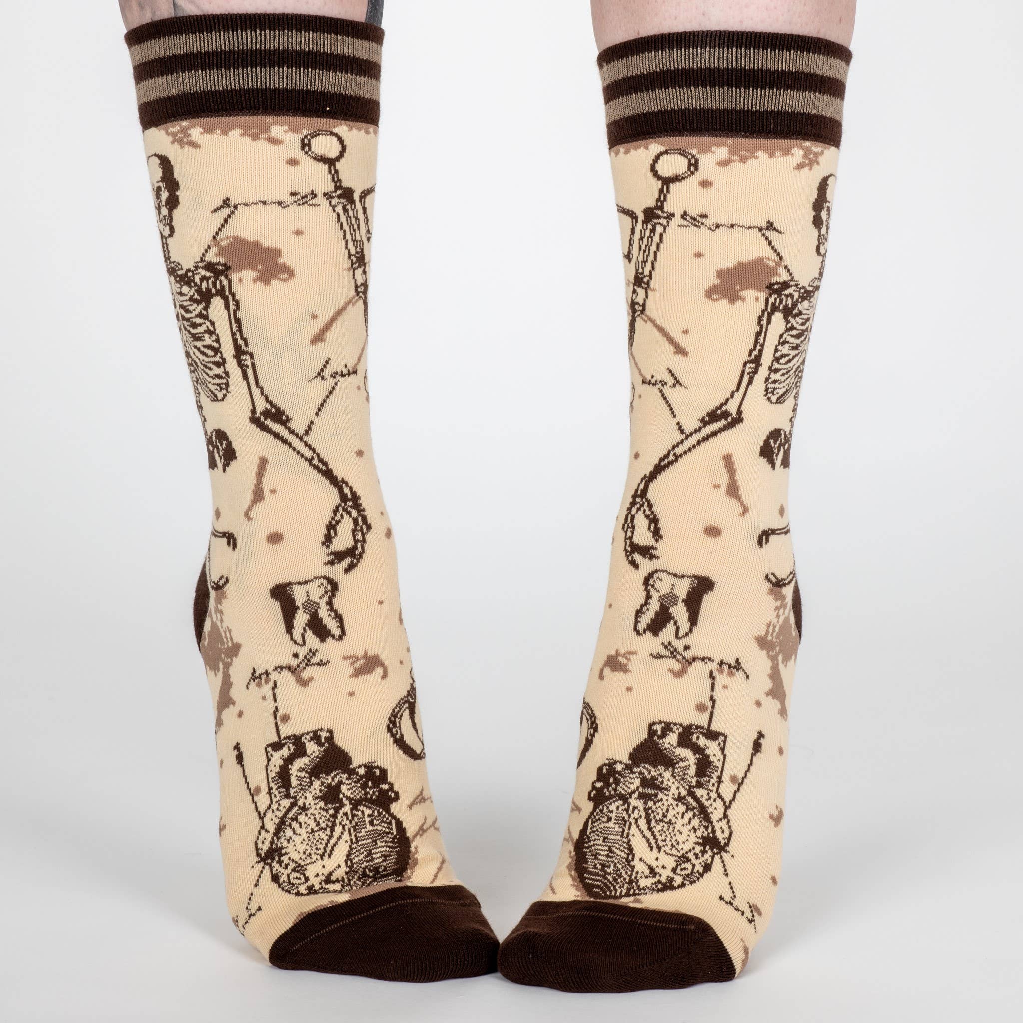 Antique Medical Crew Socks Anatomy Apparel