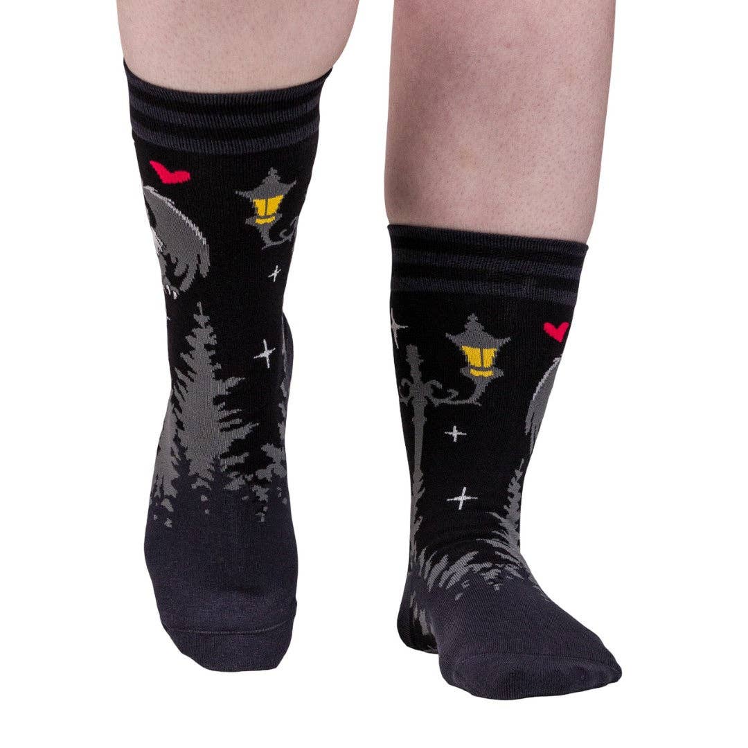 Cute Mothman Crew Socks Kawaii Goth