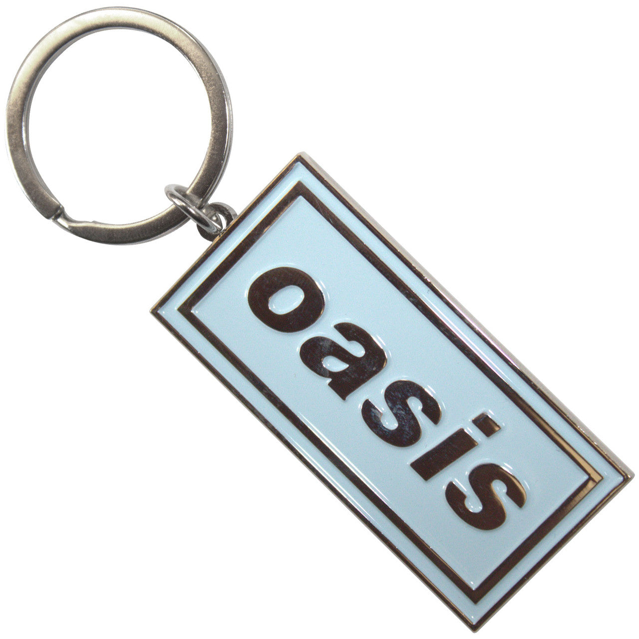 Oasis Logo Sky Blue Band Logo Keychain