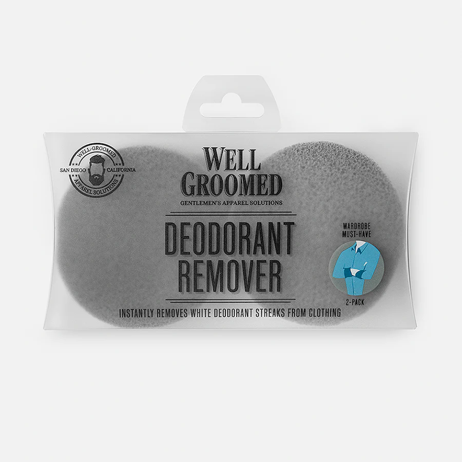 Well Groomed Clothing Deodorant Remover Sponge For Men