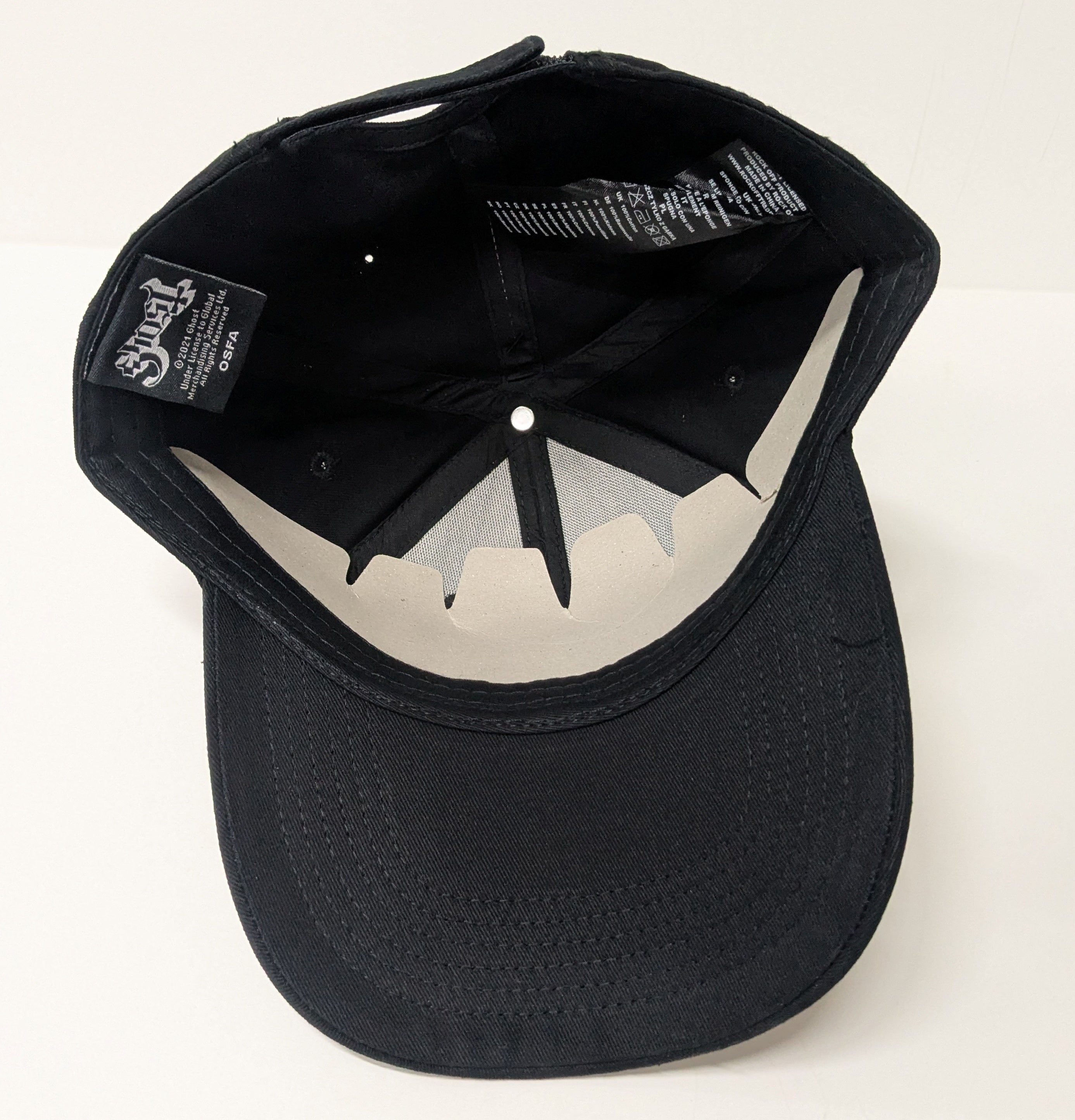 Ghost Embroidered Logo Snapback Hat Official Band Cap
