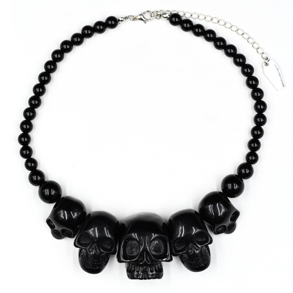 Kreepsville 666 Skull Collection Necklace Black Horror Halloween