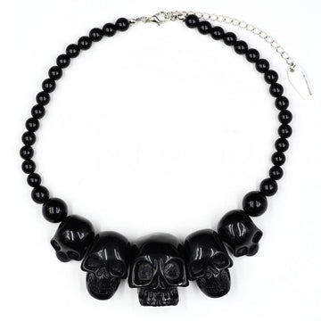 Kreepsville 666 Skull Collection Necklace Black Horror Halloween