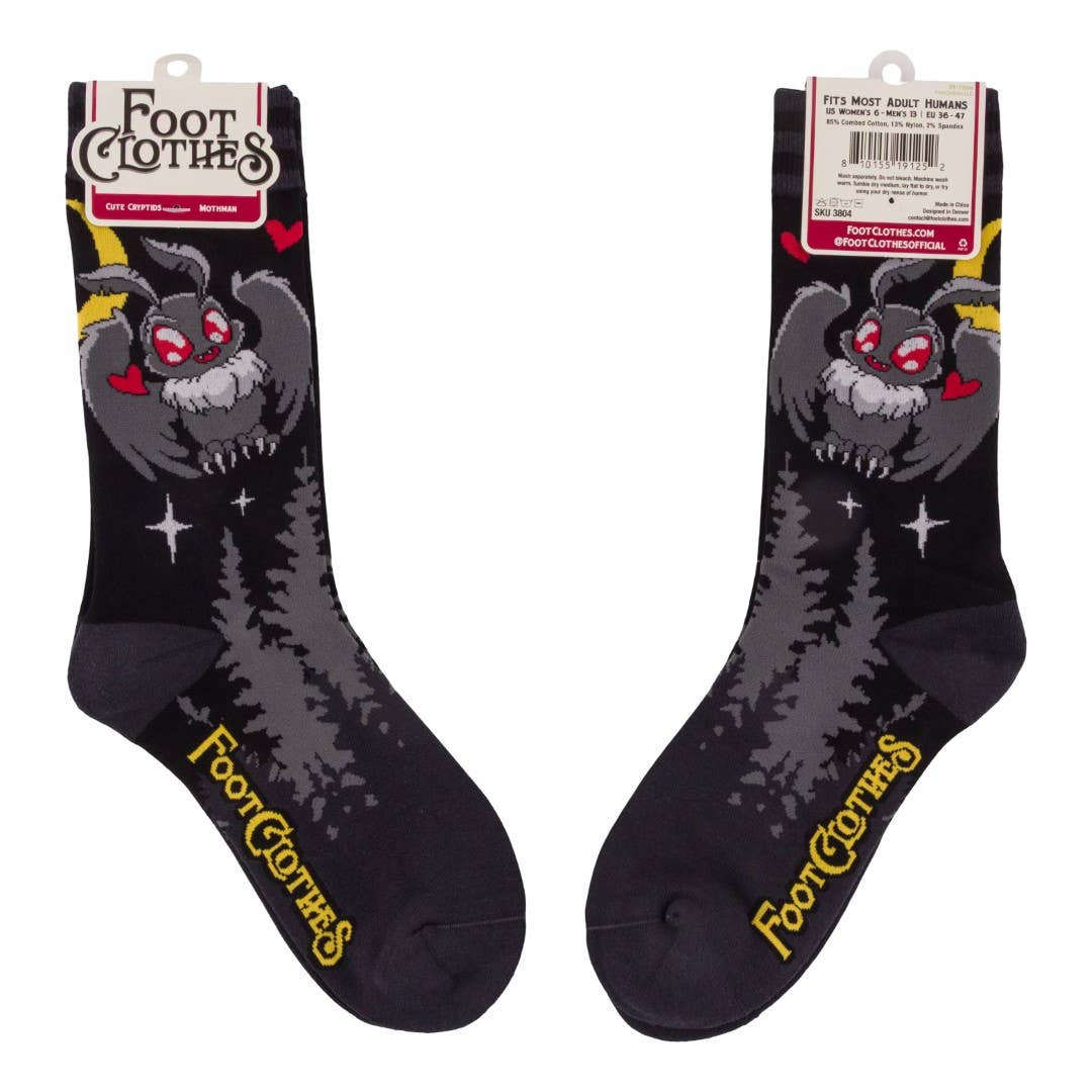 Cute Mothman Crew Socks Kawaii Goth
