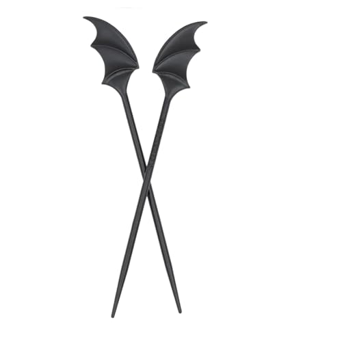 Gothic Bat Wing Hair Sticks Vampire Accessory