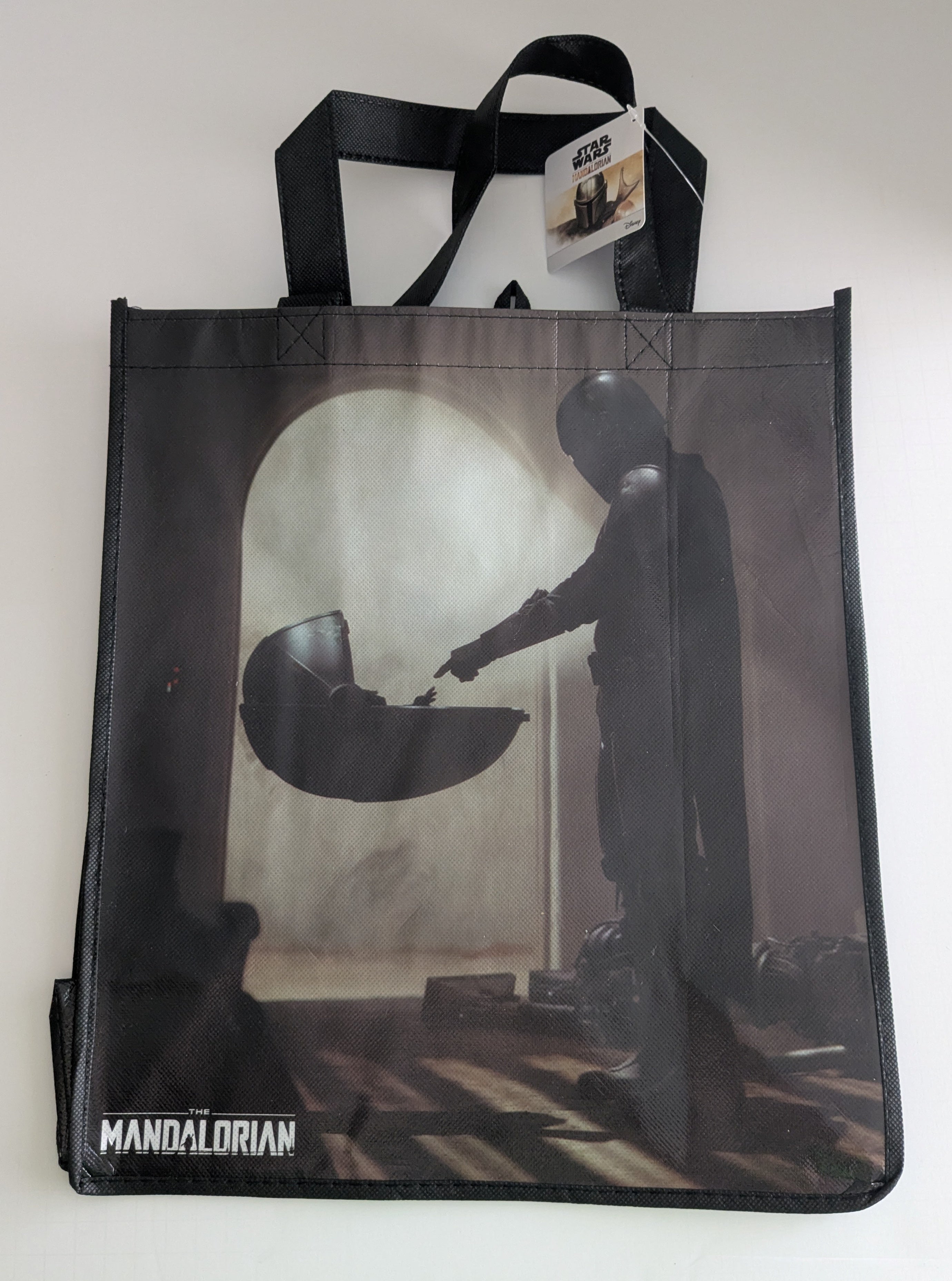 Star Wars The Mandalorian & Grogu 15" Tote Bag Bounty Hunter Warrior