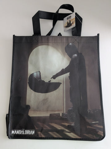 Star Wars The Mandalorian & Grogu 15" Tote Bag Bounty Hunter Warrior