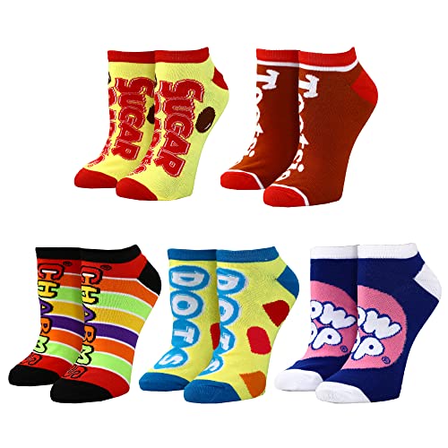 Charms Tootsie Roll Candy Wrapper Ankle Socks - Women's 5-Pack