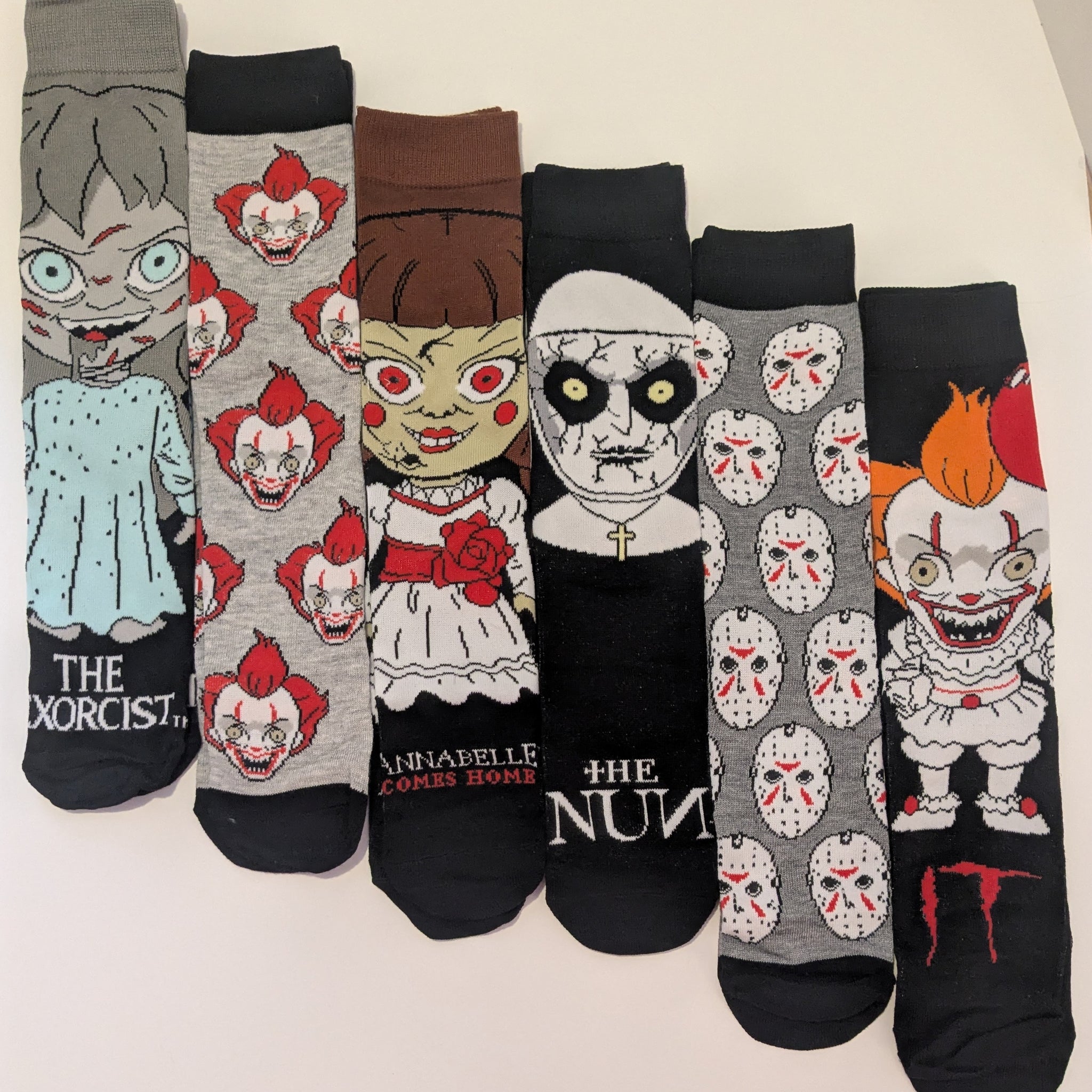 Warner Bros. Horror Movie 6-Pair Pack of Men's Crew Socks