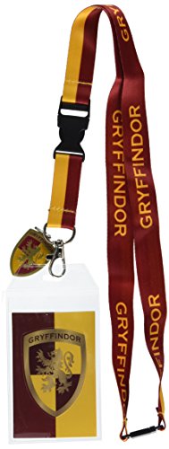 Harry Potter Gryffindor Lanyard With 3D Metal Charm ID Card Holder And Sticker