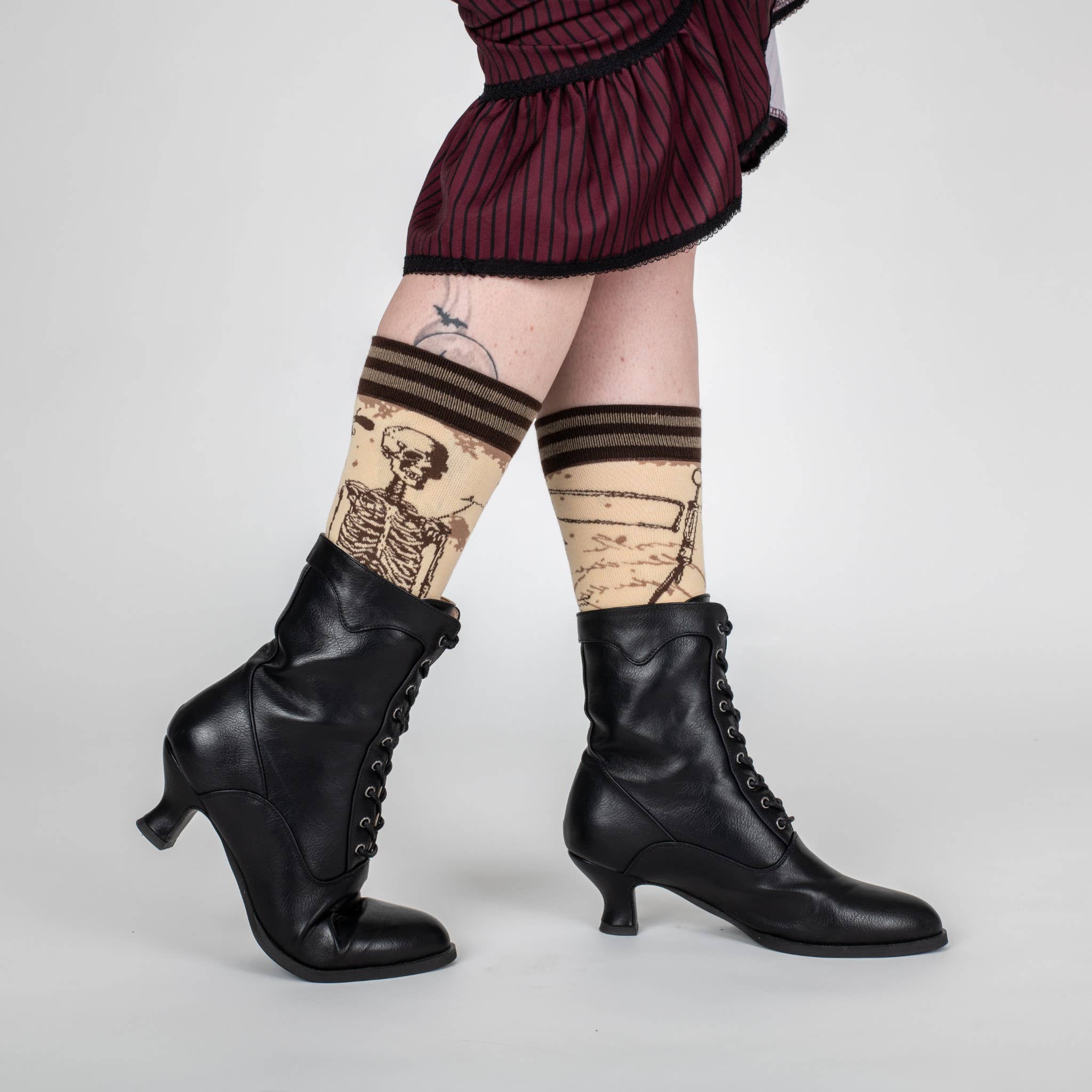 Antique Medical Crew Socks Anatomy Apparel