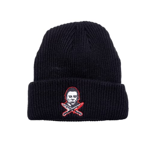 Rock Rebel Embroidered Knit Beanie Hat - Choose Your Horror