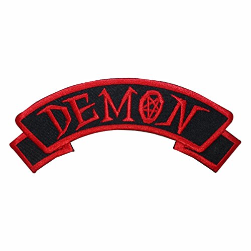 Demon Name Tag Horror Dead Kreepsville Embroidered Iron On Applique Patch