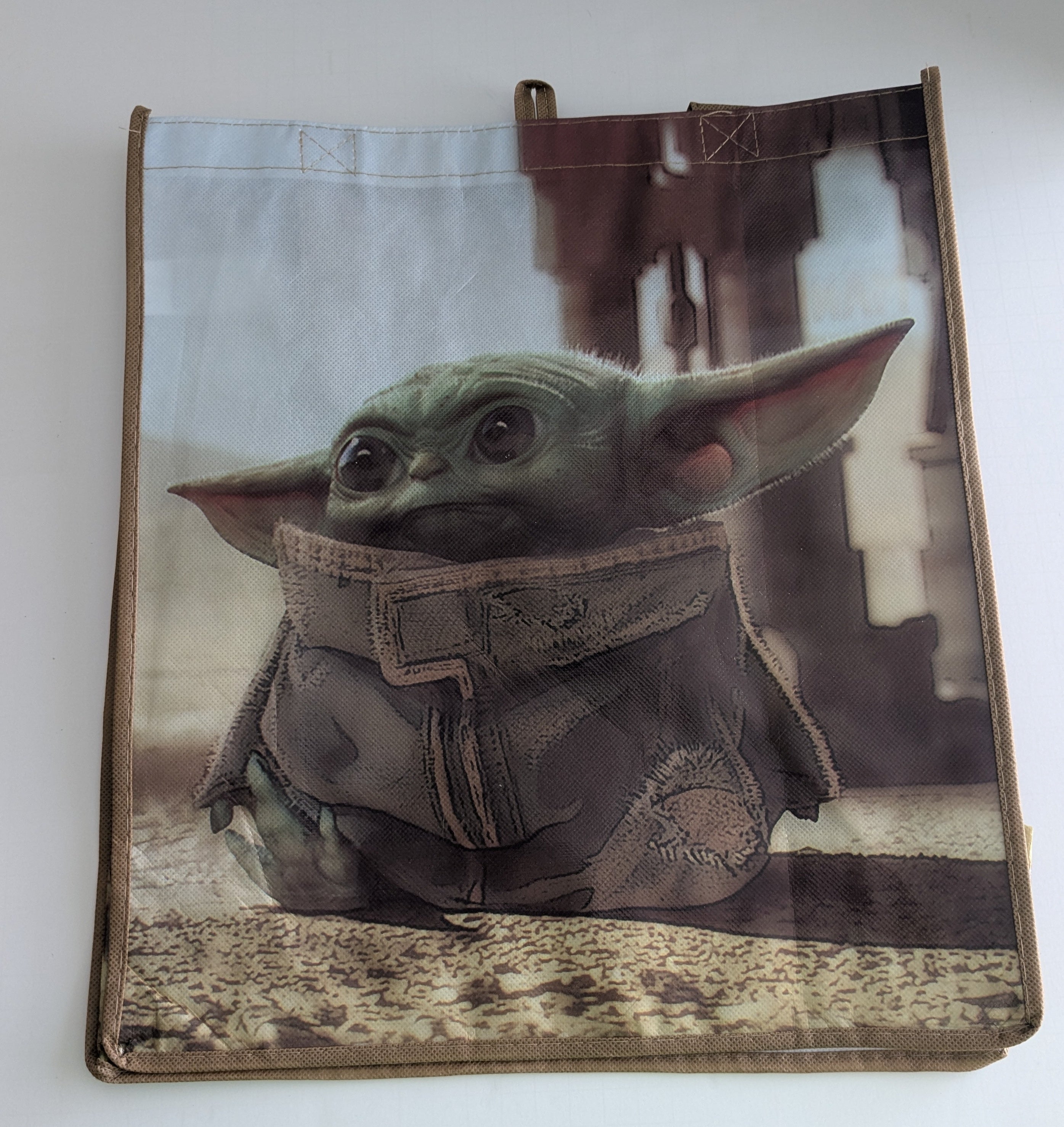 Star Wars The Mandalorian GROGU 15” Tote Bag with Side Art