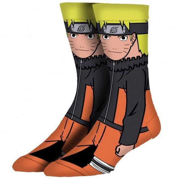 Naruto Shippuden 360 Character Men's Crew Socks Official Anime 6-12