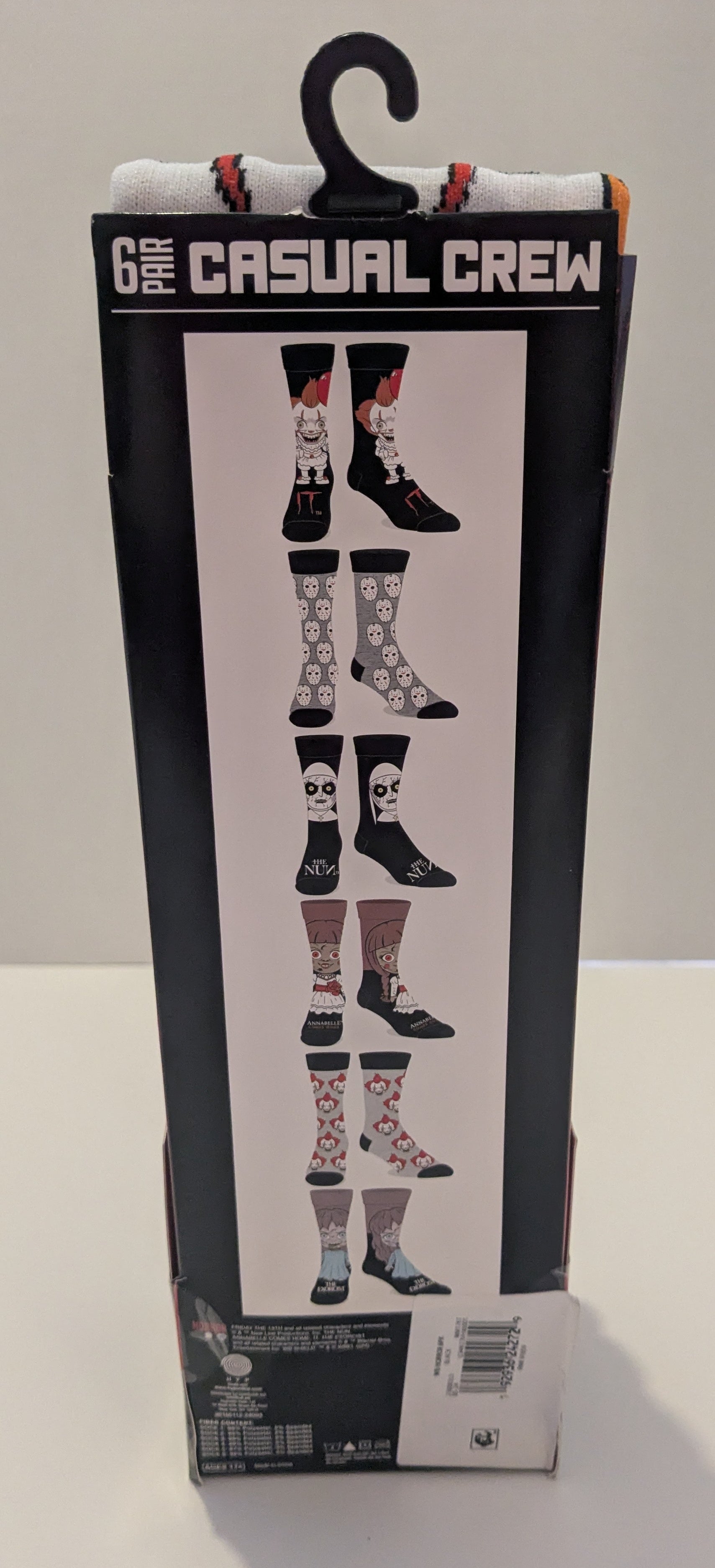 Warner Bros. Horror Movie 6-Pair Pack of Men's Crew Socks