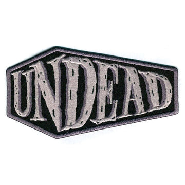 Undead Coffin Embroidered Iron-On Patch 4.75"