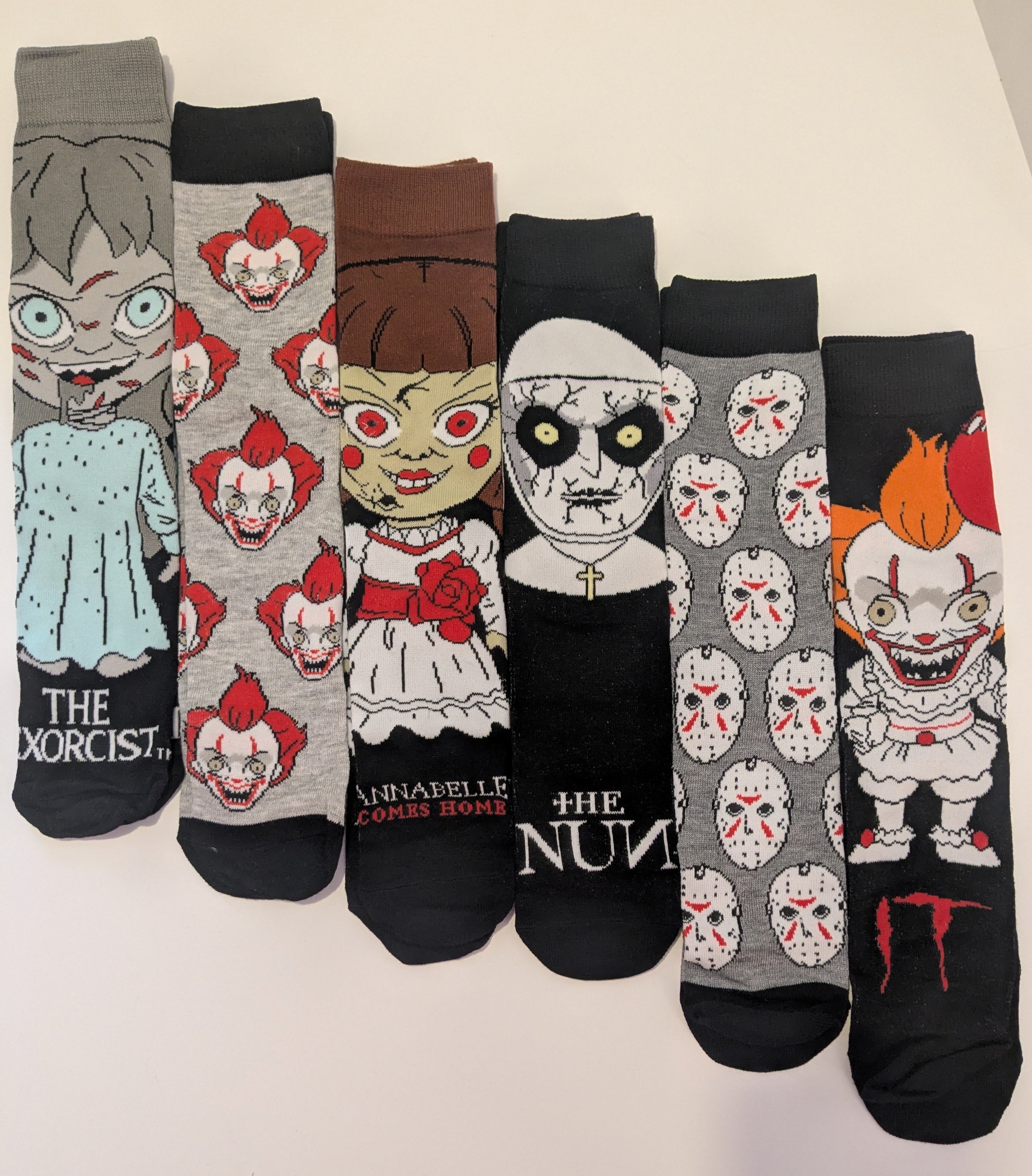 Warner Bros. Horror Movie 6-Pair Pack of Men's Crew Socks