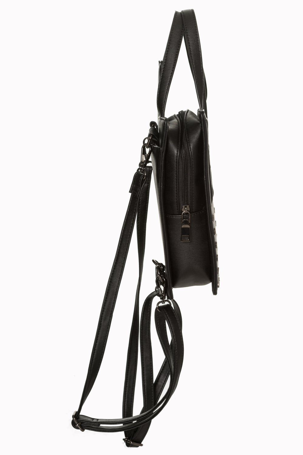 Black Coffin Pentagram Backpack or Handbag Convertible Gothic Bag Karma by Lost Queen