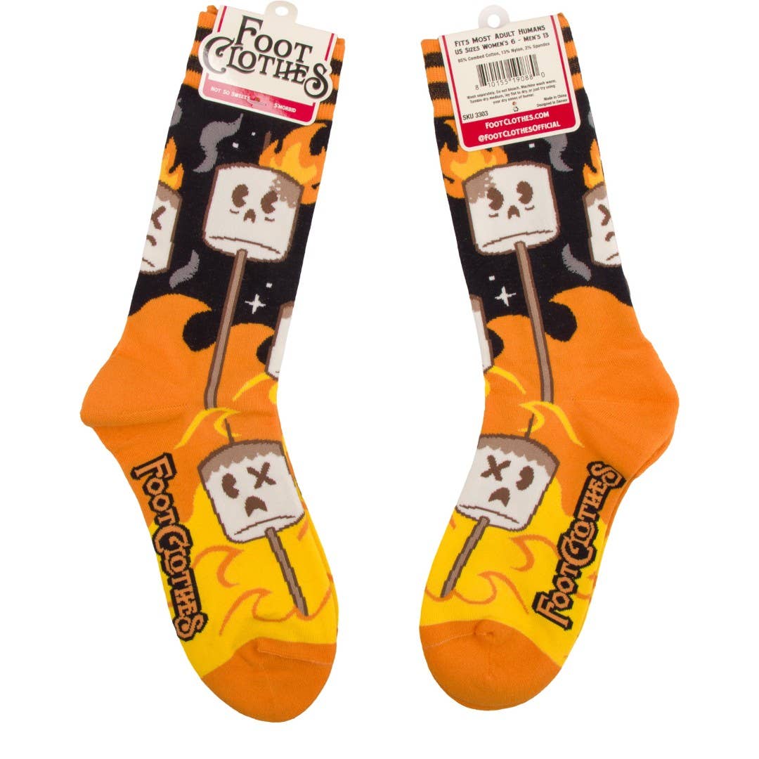S'morbid Crew Socks  with Toasty Marshmallows