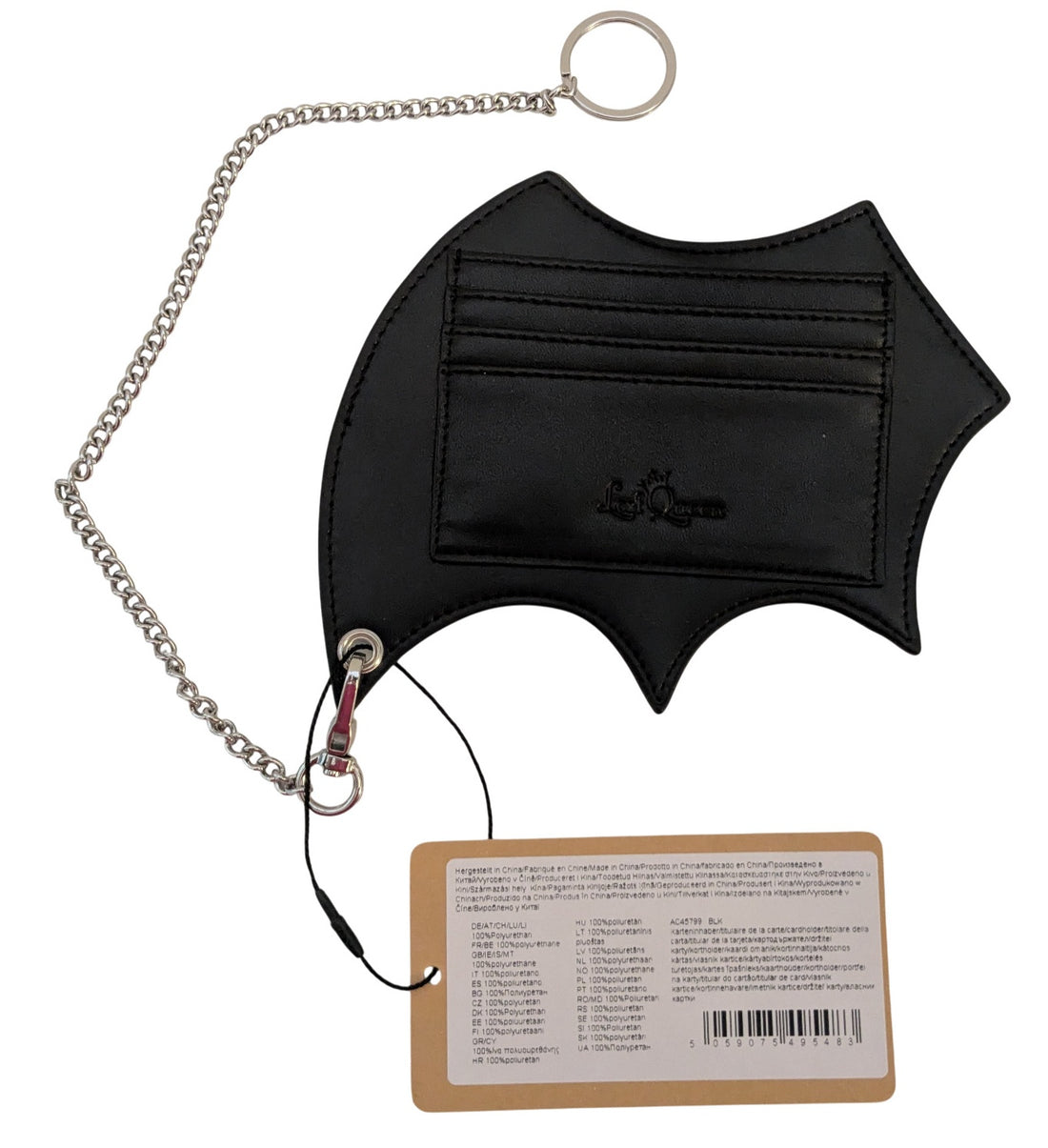 Bat Wing Credit Card ID Holder Travel Wallet With Chain