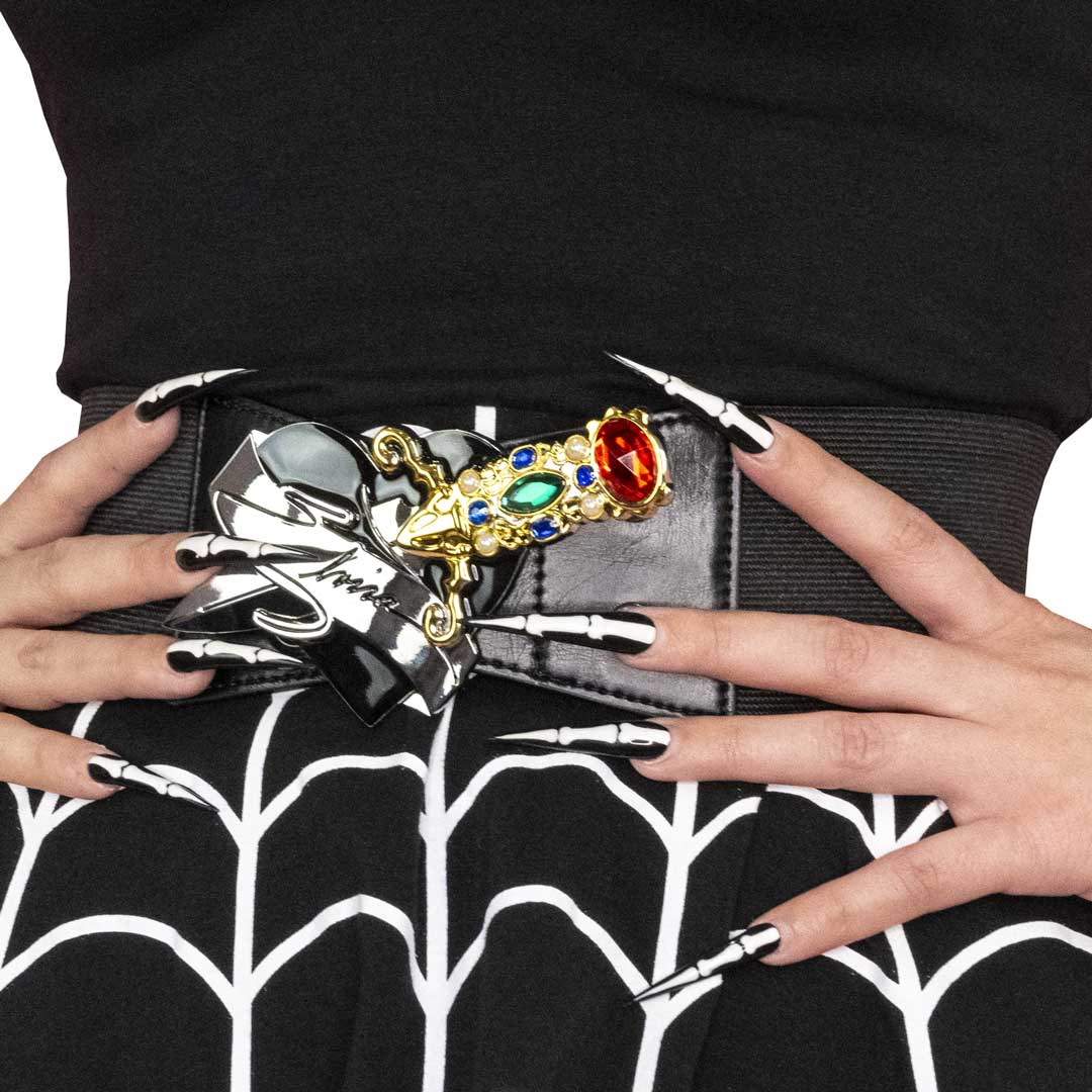 Elvira Dagger Belt with Elastic Waist - Mistress of the Dark Fashion Accessory