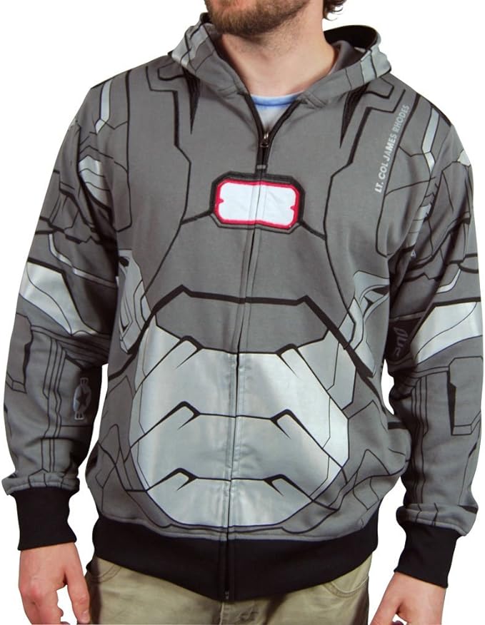 Iron Man Men's Adult Small War Machine Hooded Sweatshirt Jacket