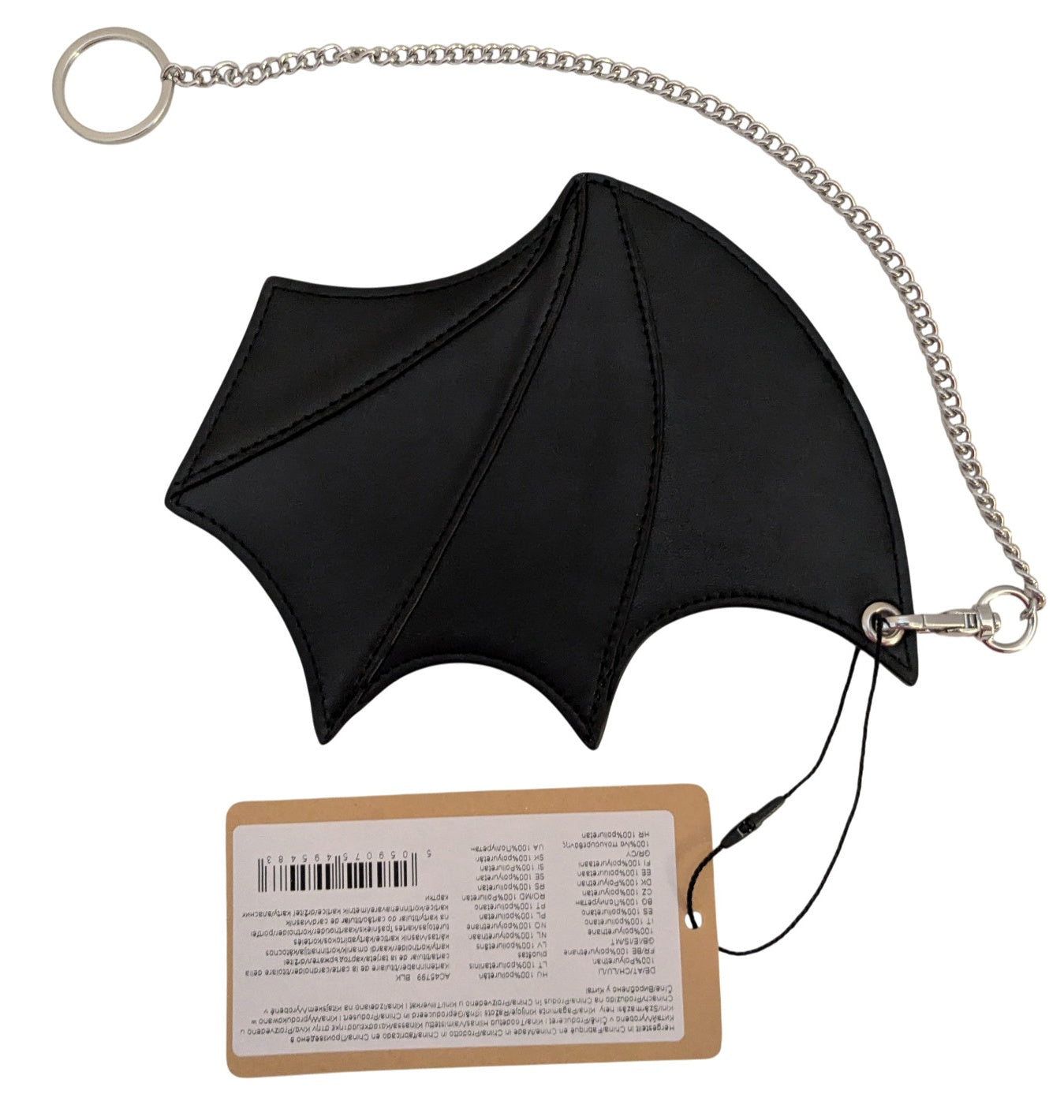 Bat Wing Credit Card ID Holder Travel Wallet With Chain