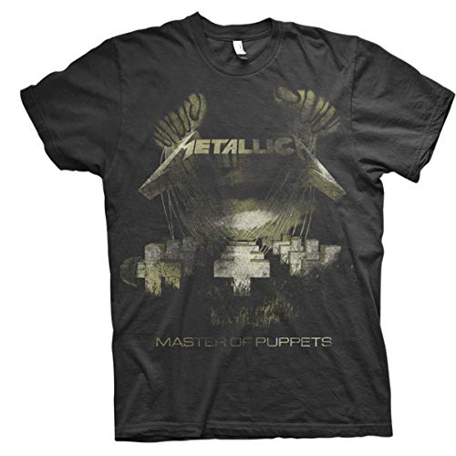 Metallica Master of Puppets Distressed Men's T-Shirt Official Black Tee
