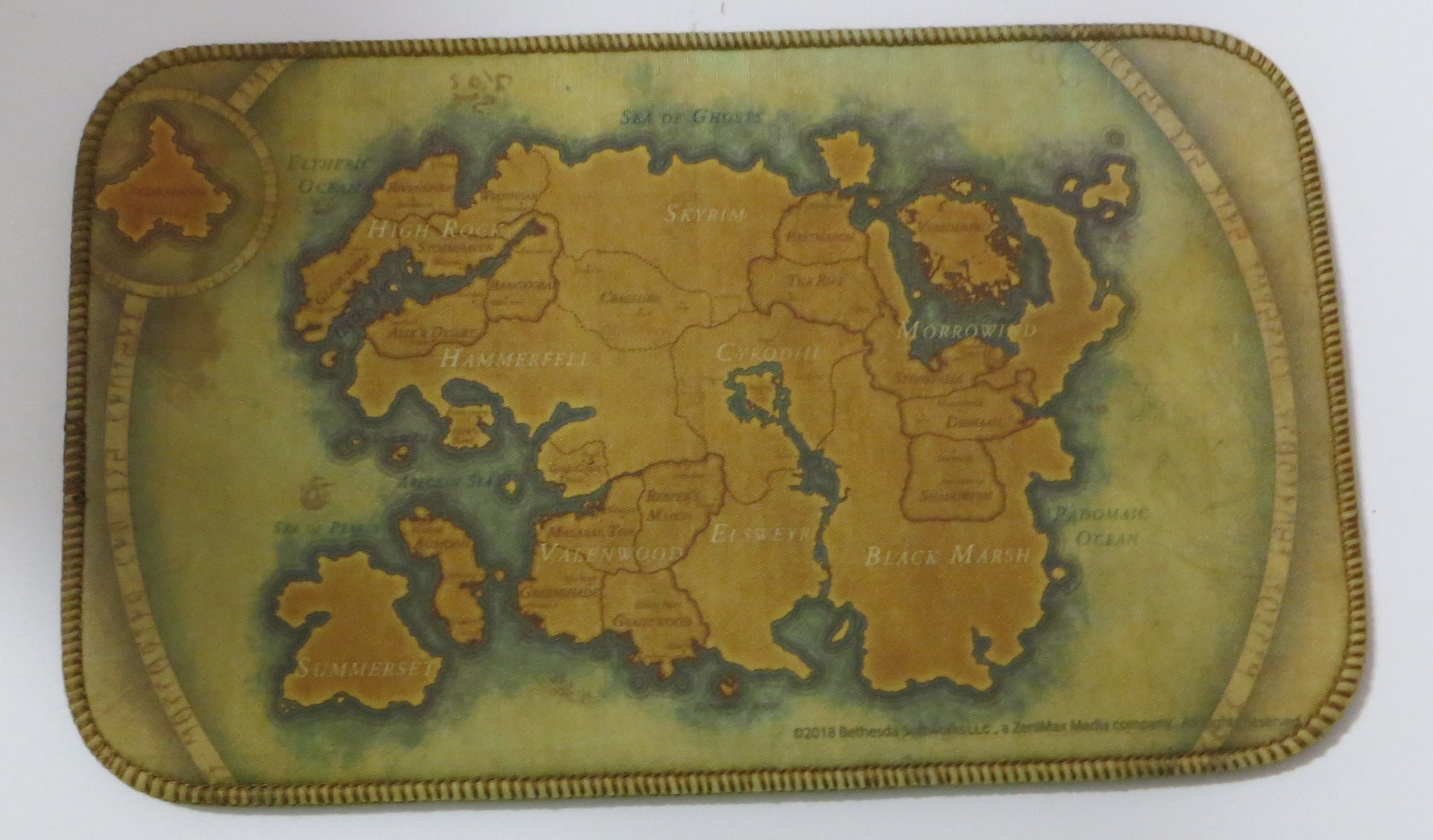 Skyrim Elder Scrolls World Map Mouse Pad New