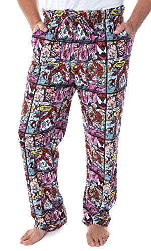 Marvel Men's Carnage Comic Book Allover Detailed Design Sleep Lounge Pajama Pants