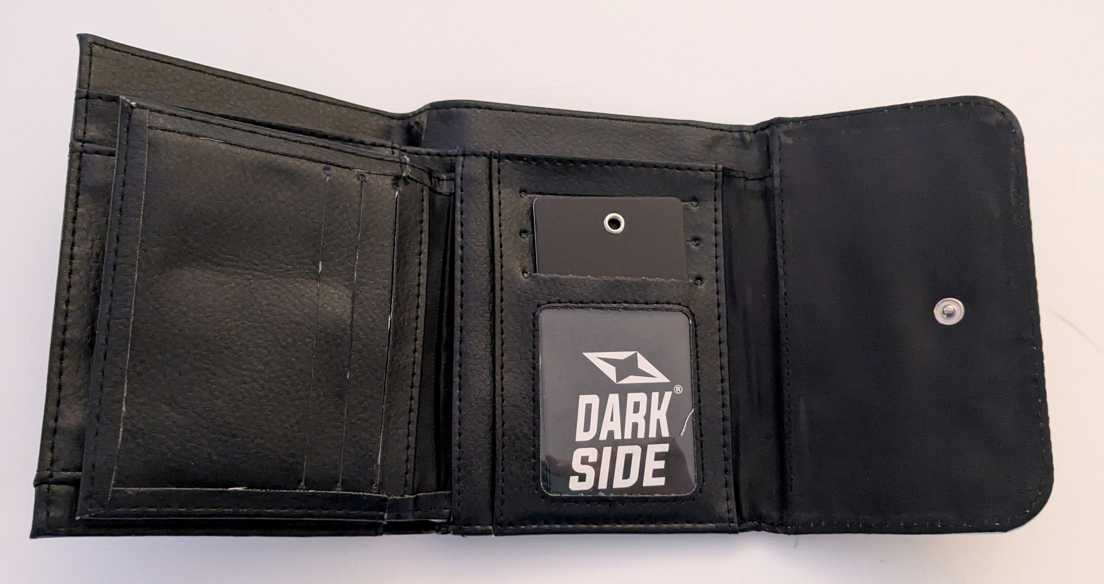 Baphomet Tri-Fold Wallet Black Faux Leather Satanic Tarot TriFold