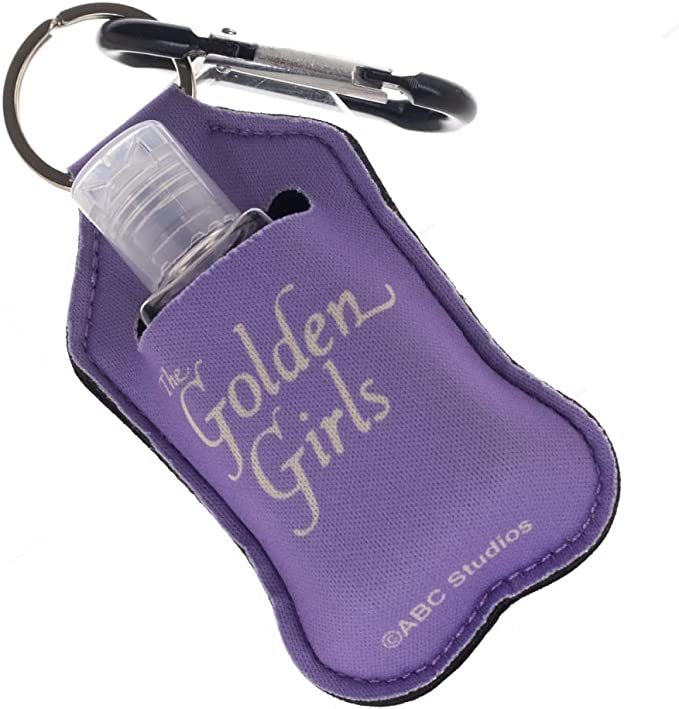 Golden Girls Dorothy Keychain with Hand Sanitizer Bottle Holder