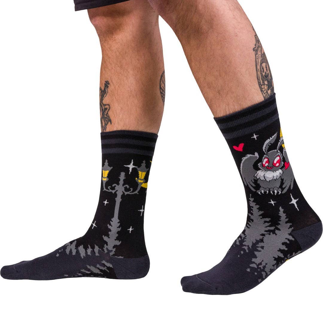 Cute Mothman Crew Socks Kawaii Goth