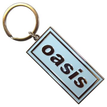 Oasis Logo Sky Blue Band Logo Keychain