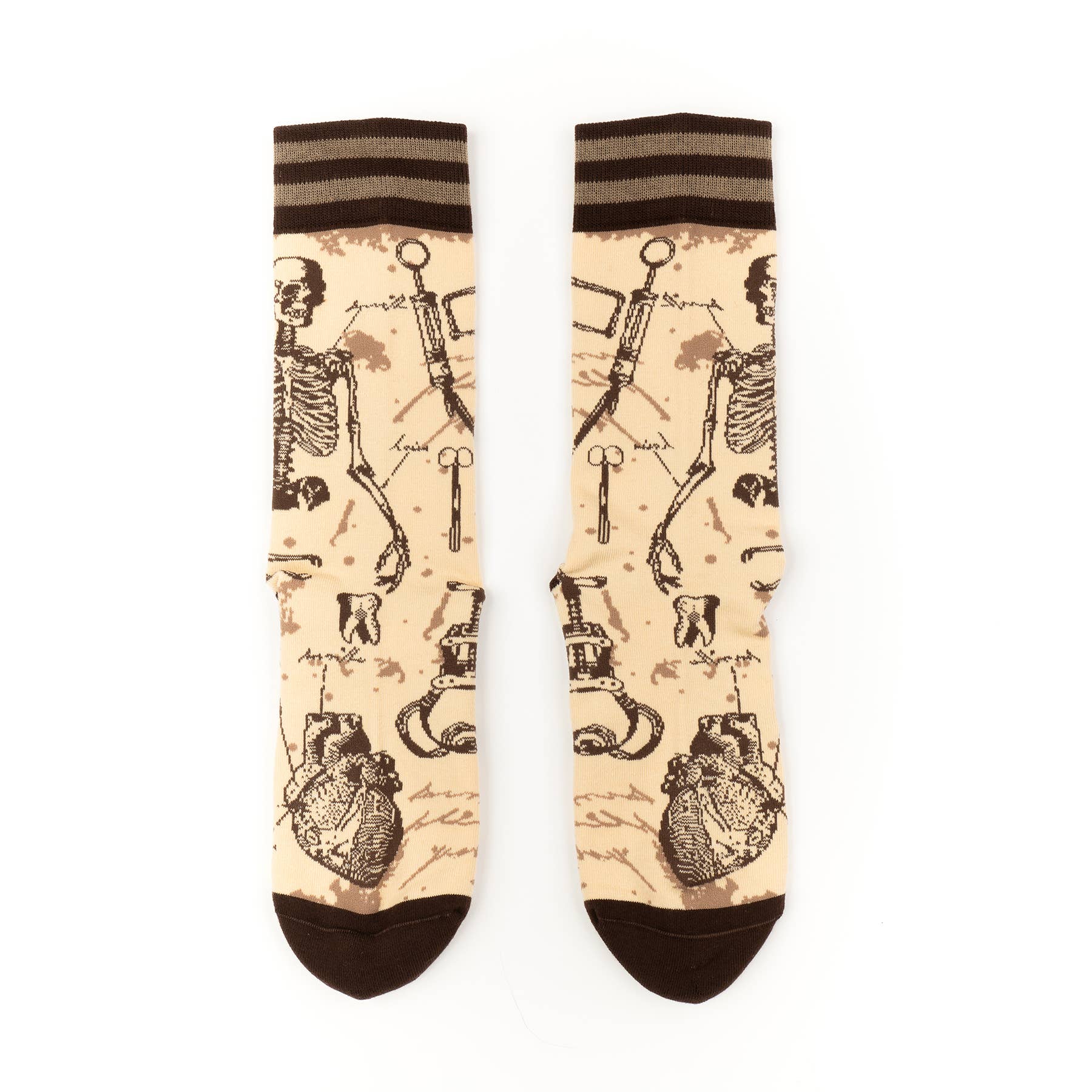 Antique Medical Crew Socks Anatomy Apparel