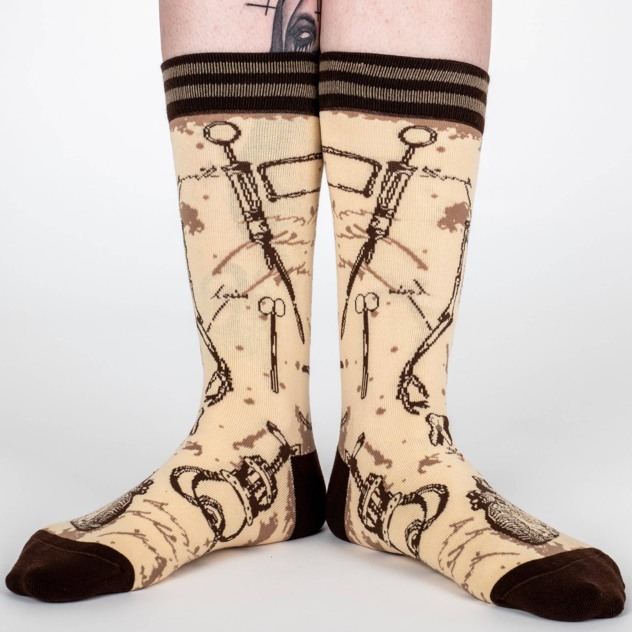 Antique Medical Crew Socks Anatomy Apparel