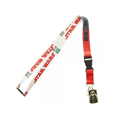 Star Wars Boba Fett  Lanyard Official Mandalorian Bounty Hunter Badge Holder