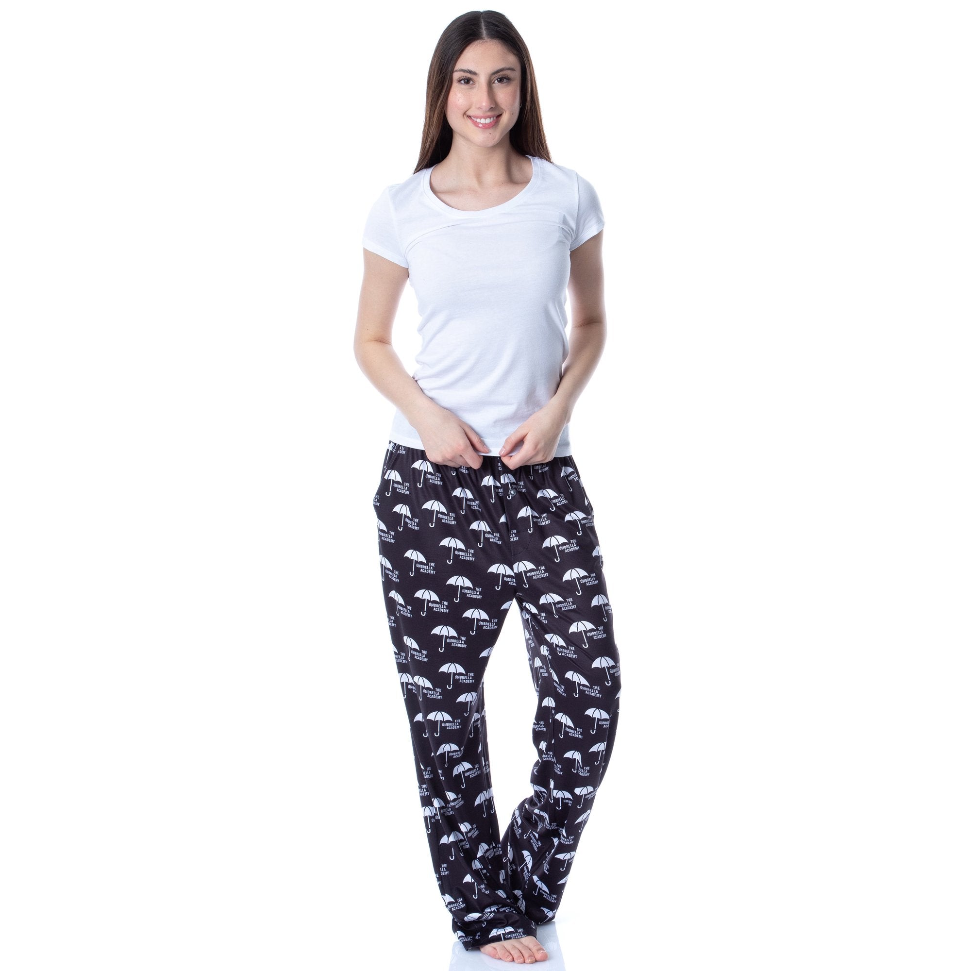 The Umbrella Academy Mens' TV Series Logo Icon Tossed Print Pajama Pants