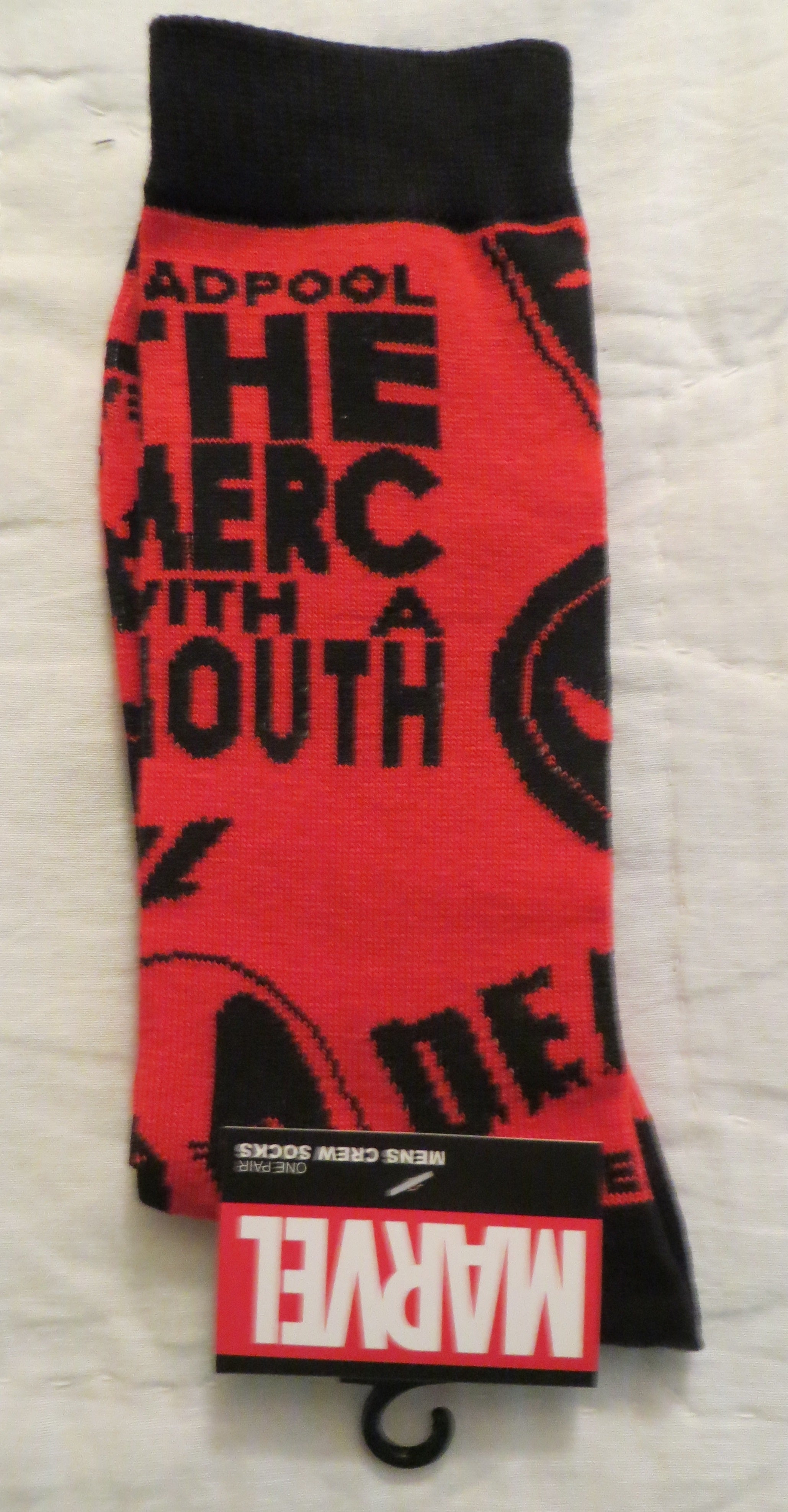 Marvel Deadpool Merc With A Mouth Men's Crew Socks