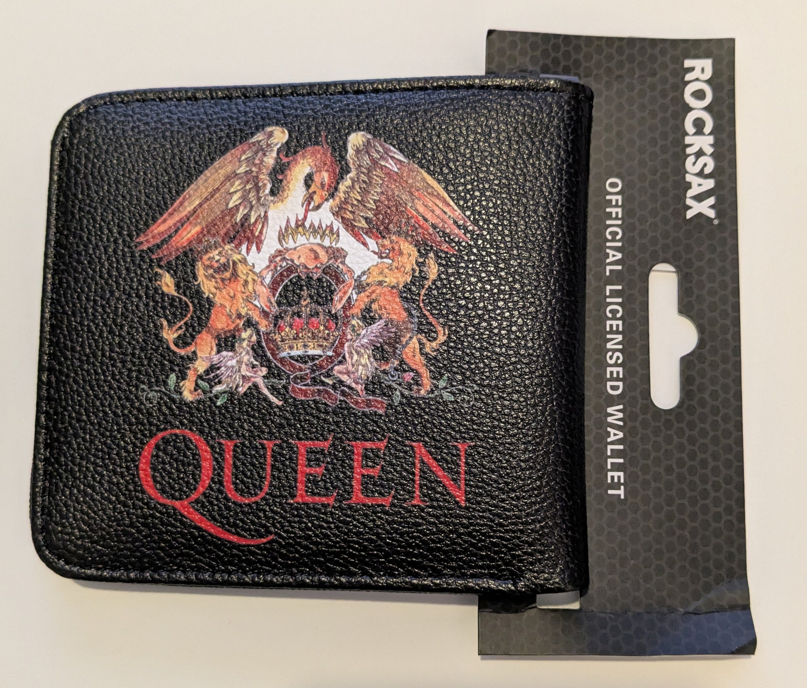Queen Bi-Fold Wallet - Official Rock Band Merch with Crest Logo