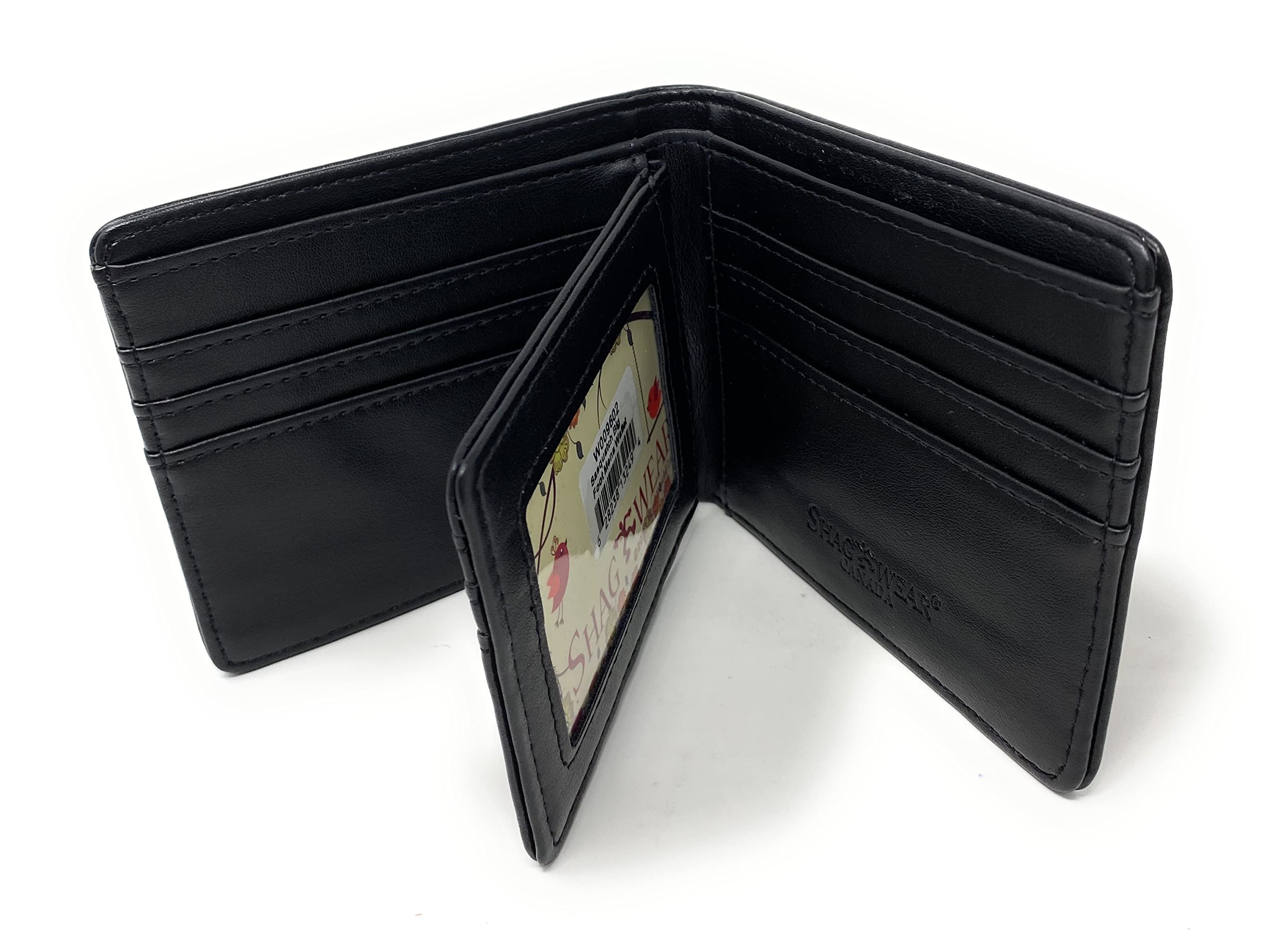 Bigfoot Bi-Fold Wallet for Men - Sasquatch Black  Faux Leather Big Foot
